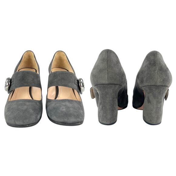 Prada Button Suede Pumps - Picture 5 of 8